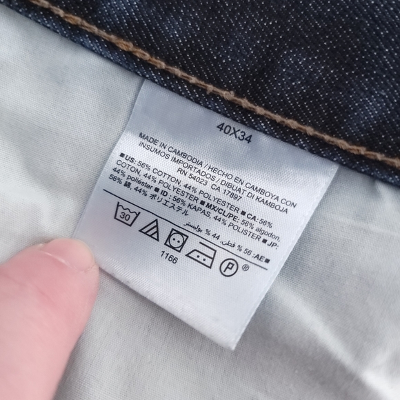 Old Navy Slim Straight Blue Denim Jeans Sz 40x34 - Picture 5 of 6